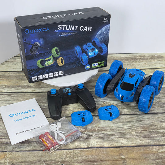 NIOB New QUNREDA Remote Control Stunt Car Blue