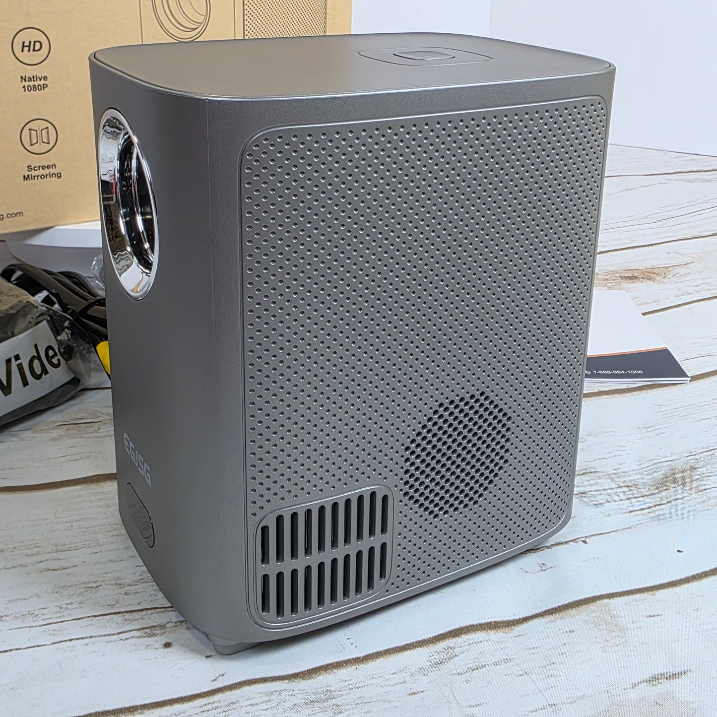 NIB New EGJSG 1080P Portable Projector V3 Gray 5G&2.4G WiFi