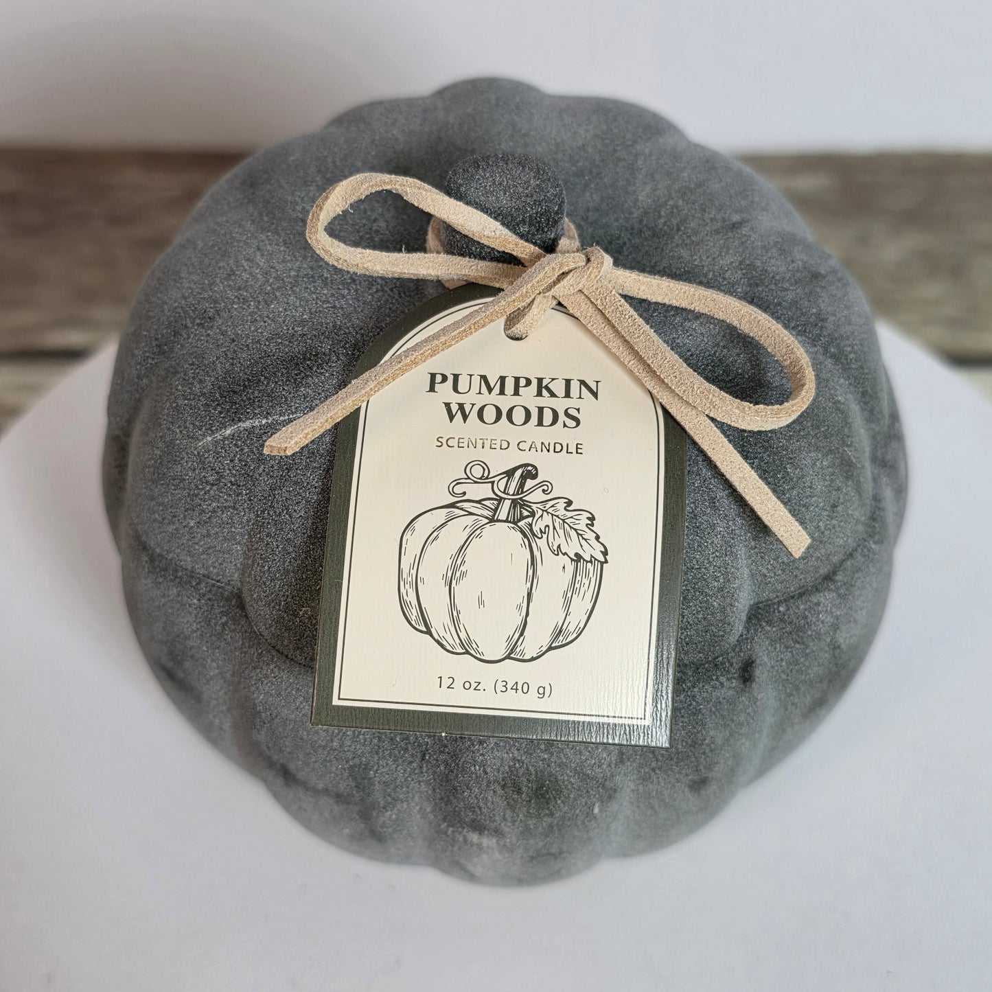 NWT New Pumpkin Woods Frosted Glass 12 Oz Scented Candle- Set of 4