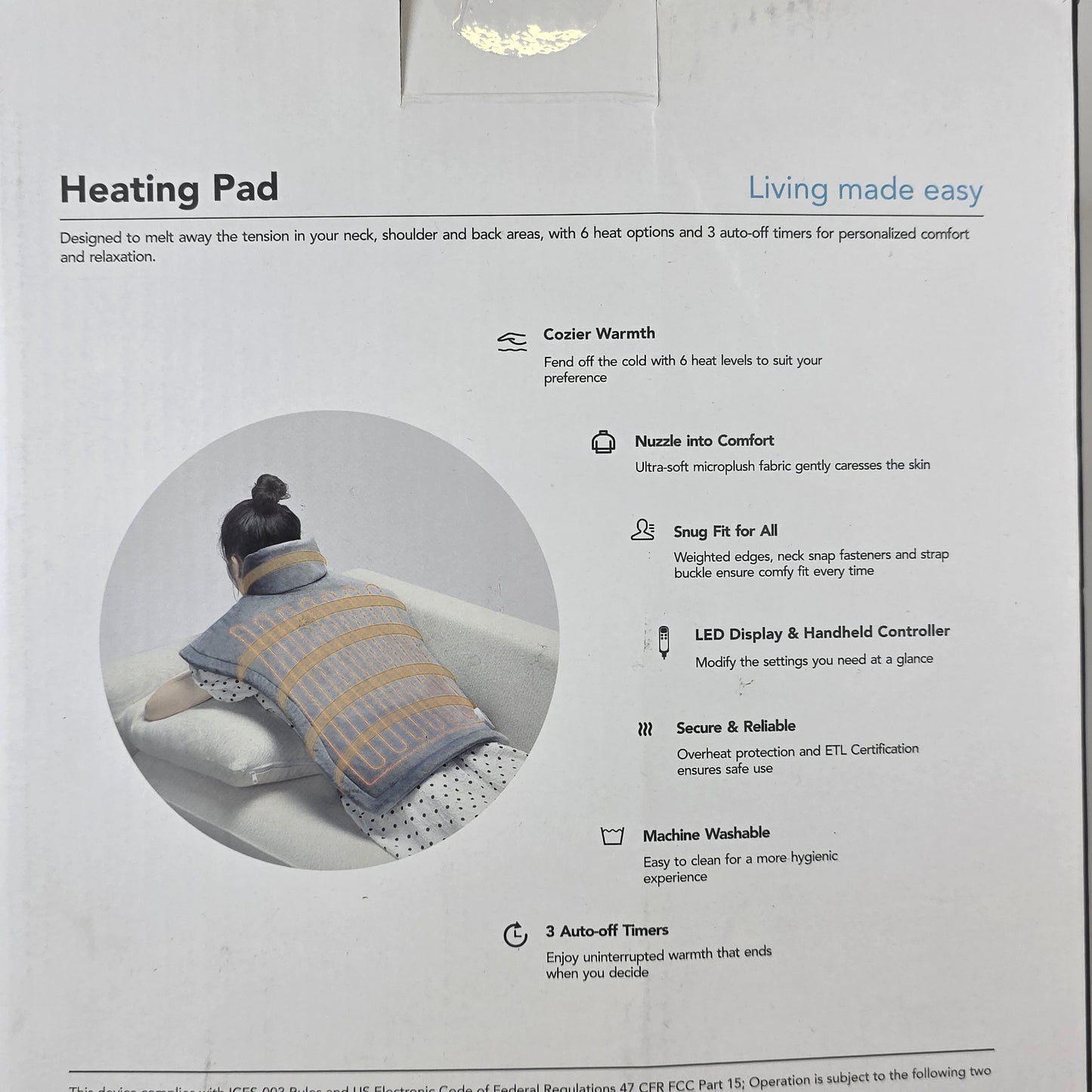 NIOB New IDOO Heating Pad XXL 24x30 Neck Shoulders Back