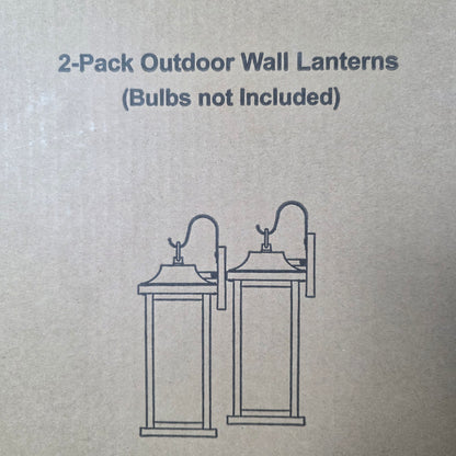 NIB New Roravilila 2 Pack Outdoor Wall Lanterns B061 15P