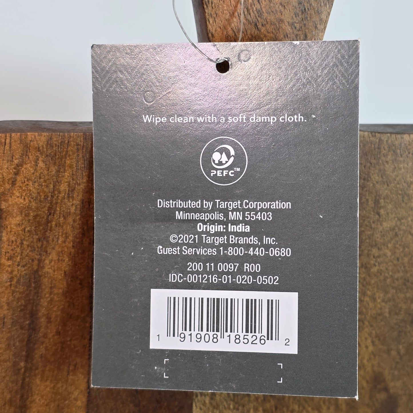 NWT New THRESHOLD Arjun Wood Serving Board Tray Cutting Board Style 10x5