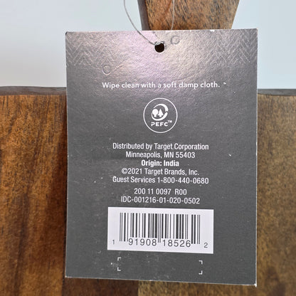 NWT New THRESHOLD Arjun Wood Serving Board Tray Cutting Board Style 10x5
