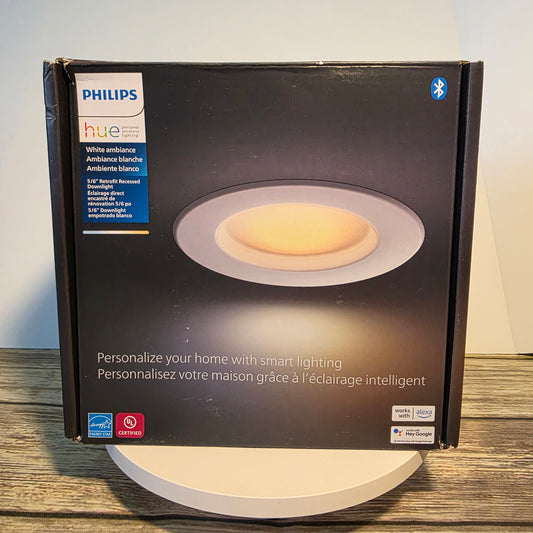 NIOB New PHILIPS hue Personal Wireless Lighting White Ambiance 5/6" Retrofit Recessed  Downight Bluetooth Alexa Hey Google Compatible