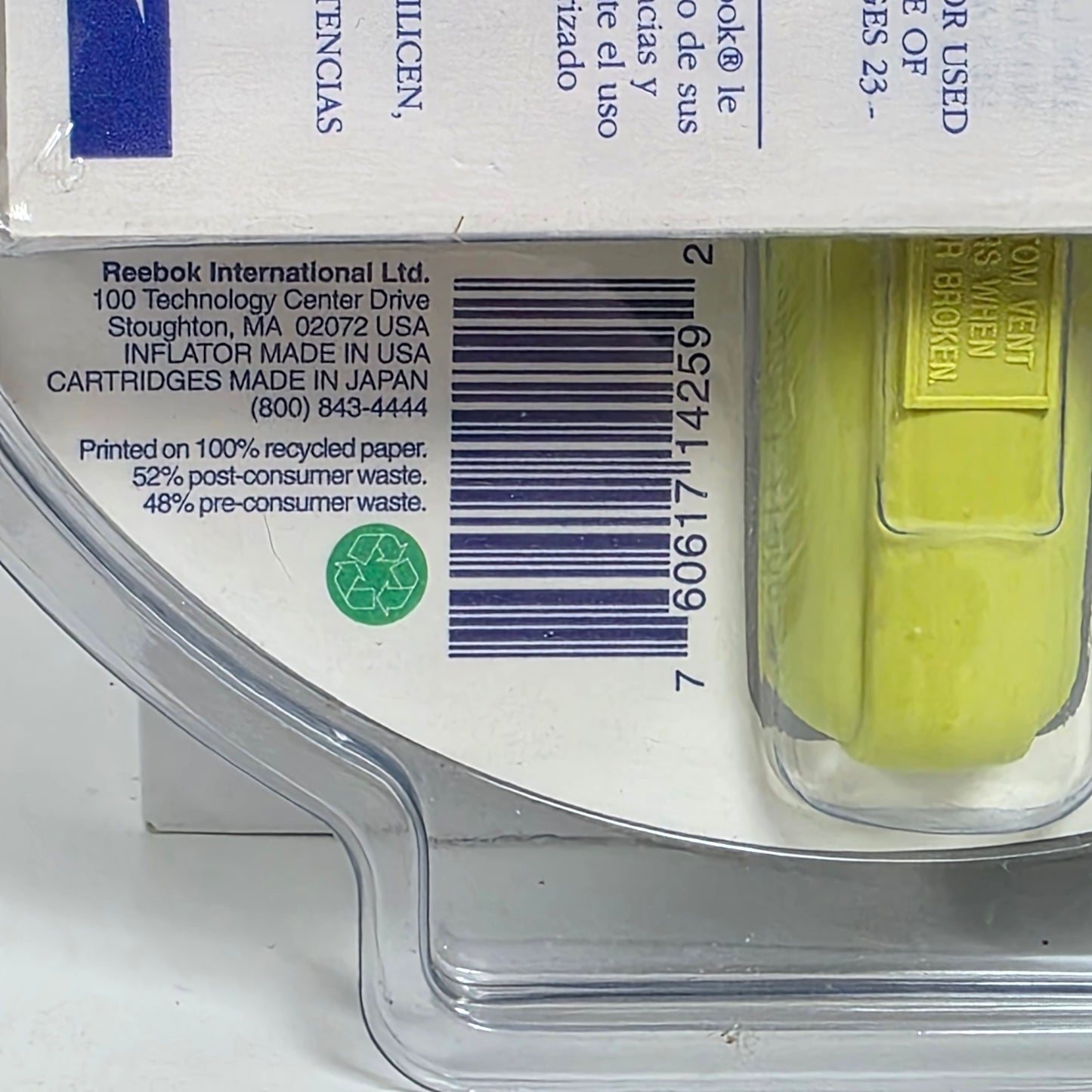 New Reebok InstaPump Inflator Kit Bonus 2 CO2 Cartridges Dallas Cowboys