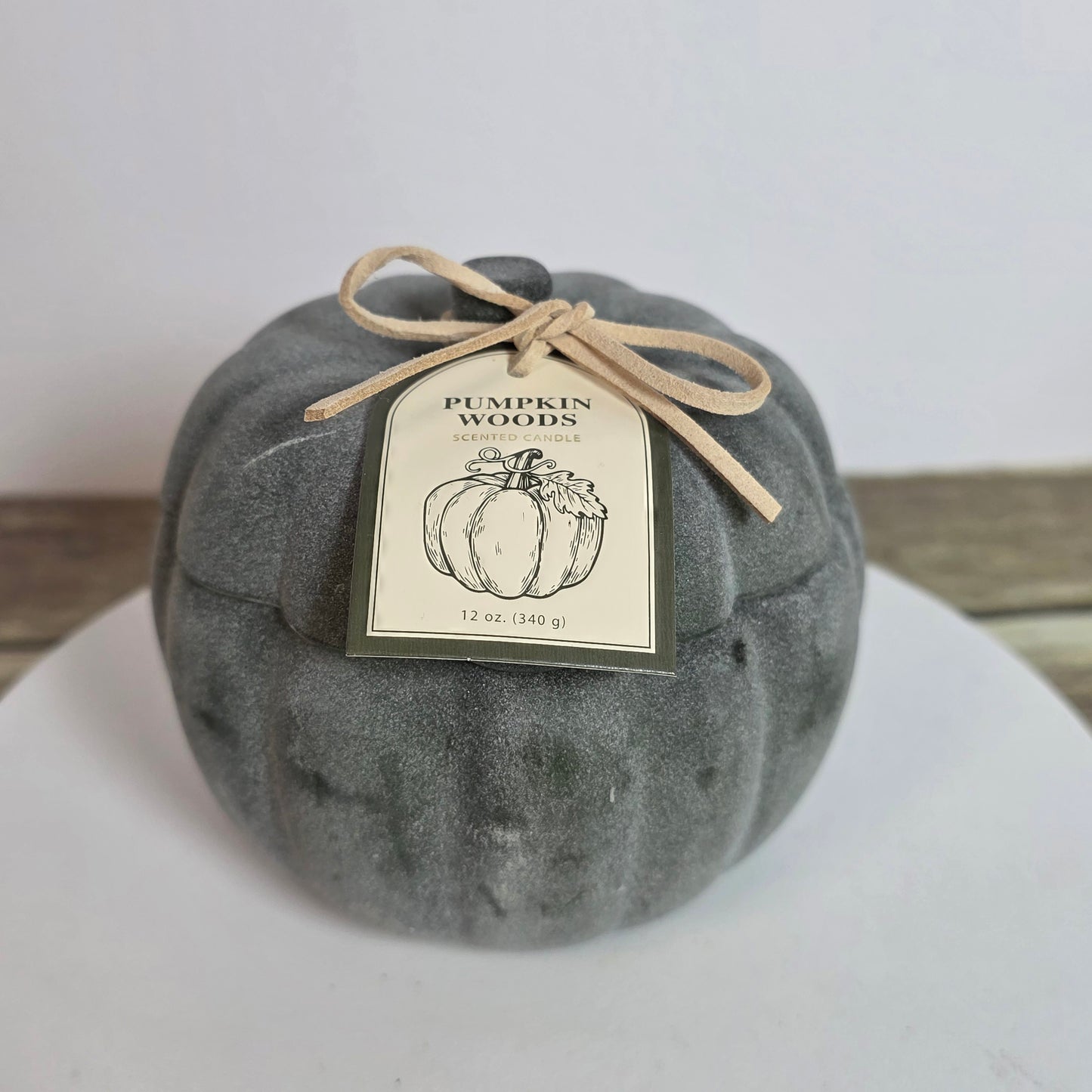 NWT New Pumpkin Woods Frosted Glass 12 Oz Scented Candle- Set of 4