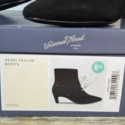 NIB New Universal Threads AE951 Taylor Boots Black Heels Women's 8.5