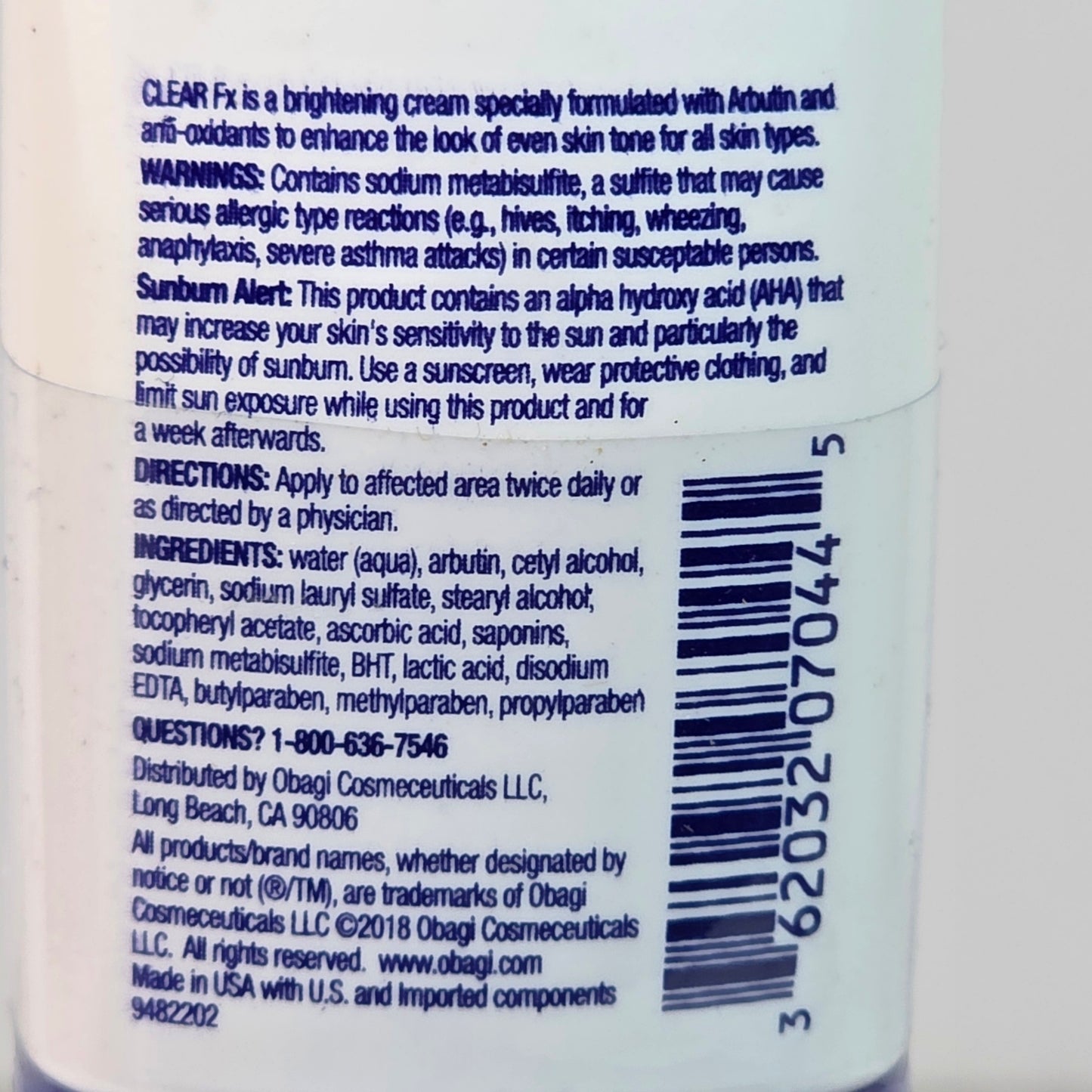 New OBAGI Nu-Derm AM/FM Clear FX #3 Skin Brightening Cream 2 oz