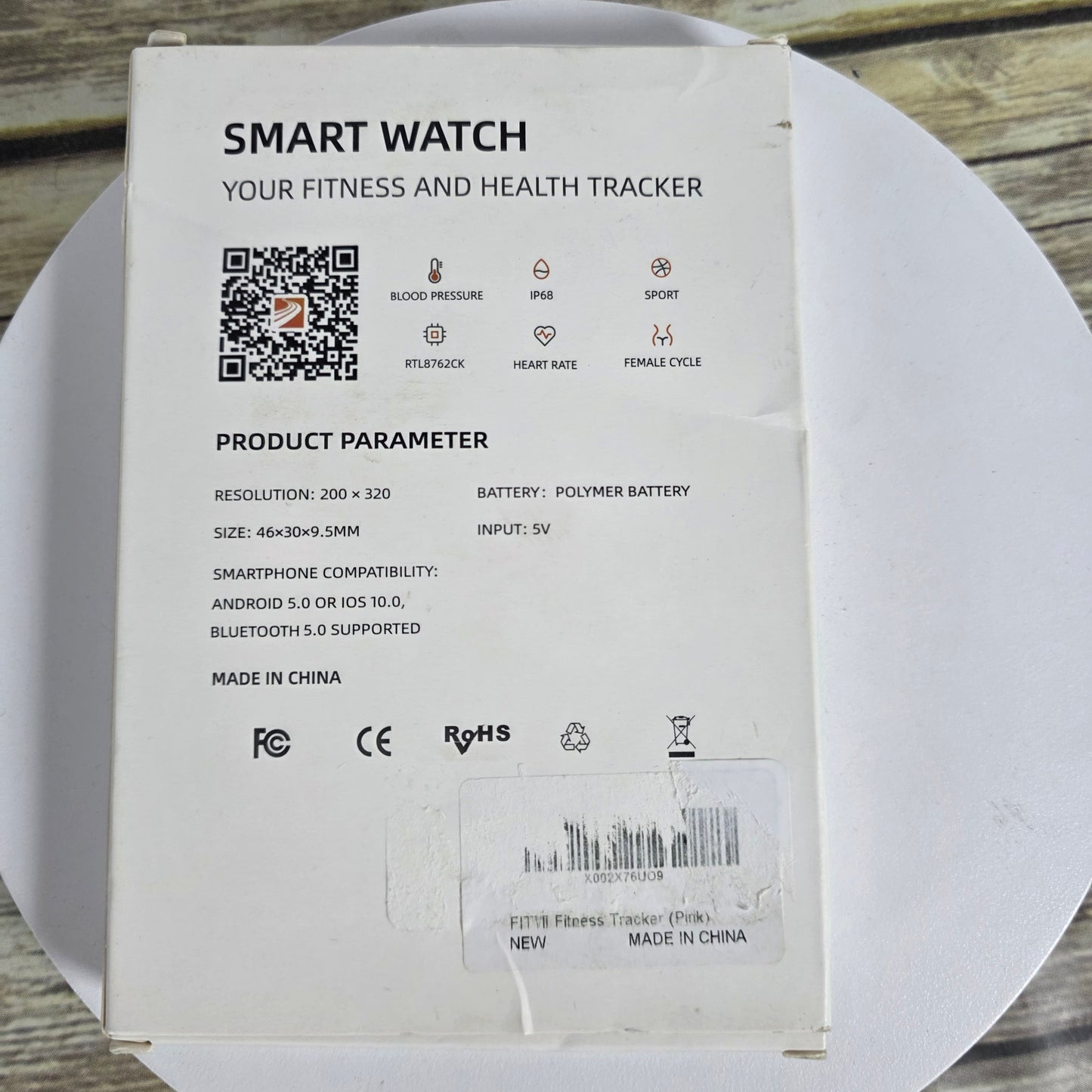 NIOB FITVII Slim Fitness Tracker with Blood Oxygen, Blood Pressure, 24/7 Heart Rate and Sleep Tracking