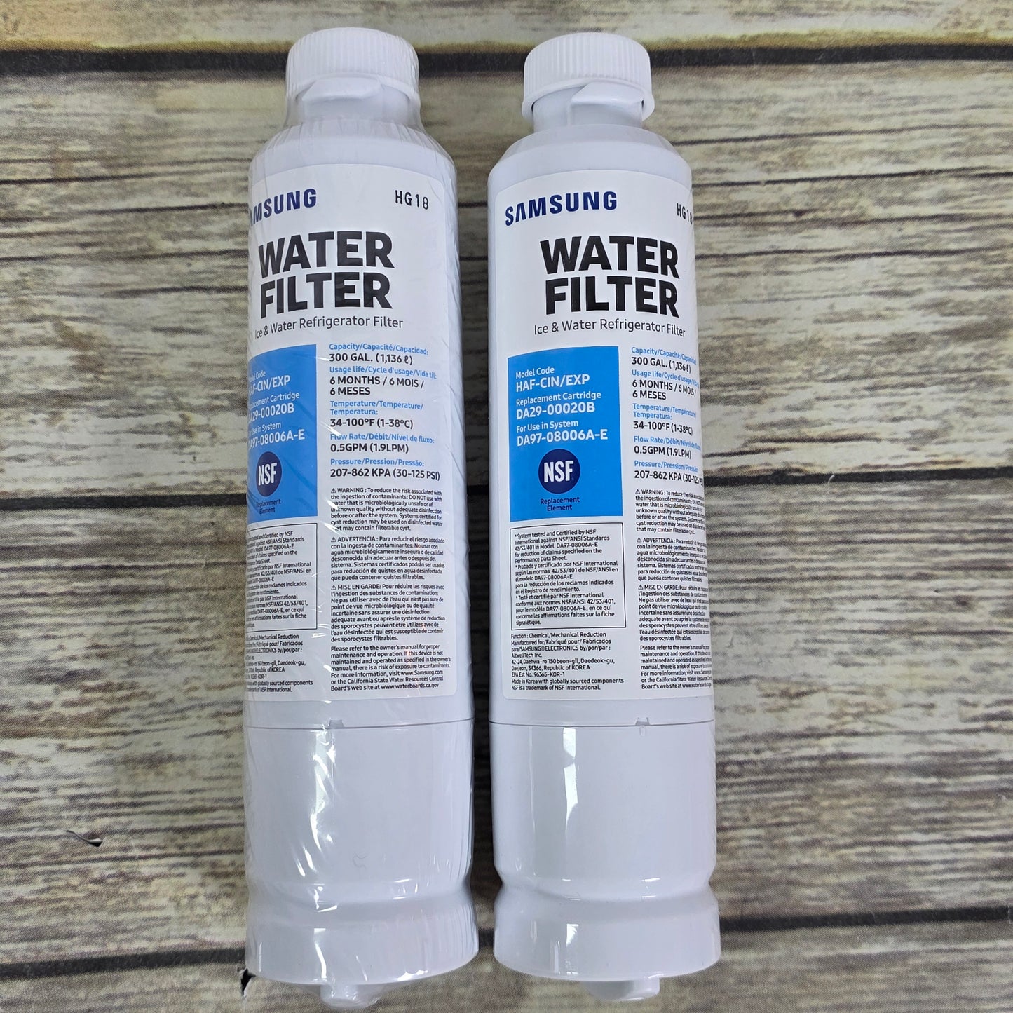 NIB New 2Pk SAMSUNG Ice & Water Filter Replacement Cartridge DA29-00020B