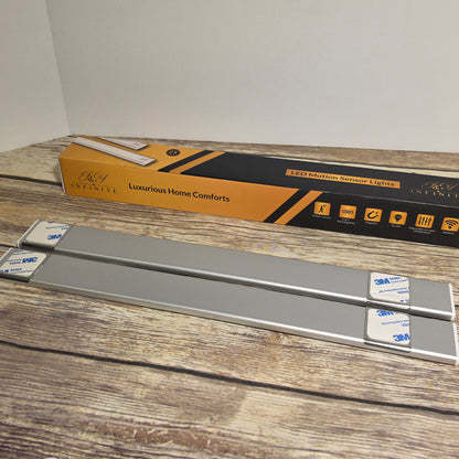 NIB New J & Y INFINITE LED Motion Sensor Lights 2 Pack White Rechargeable