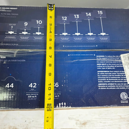 Harbor Breeze Sage Cove 0747607 44 in. Brushed Nickel Finish Ceiling Fan