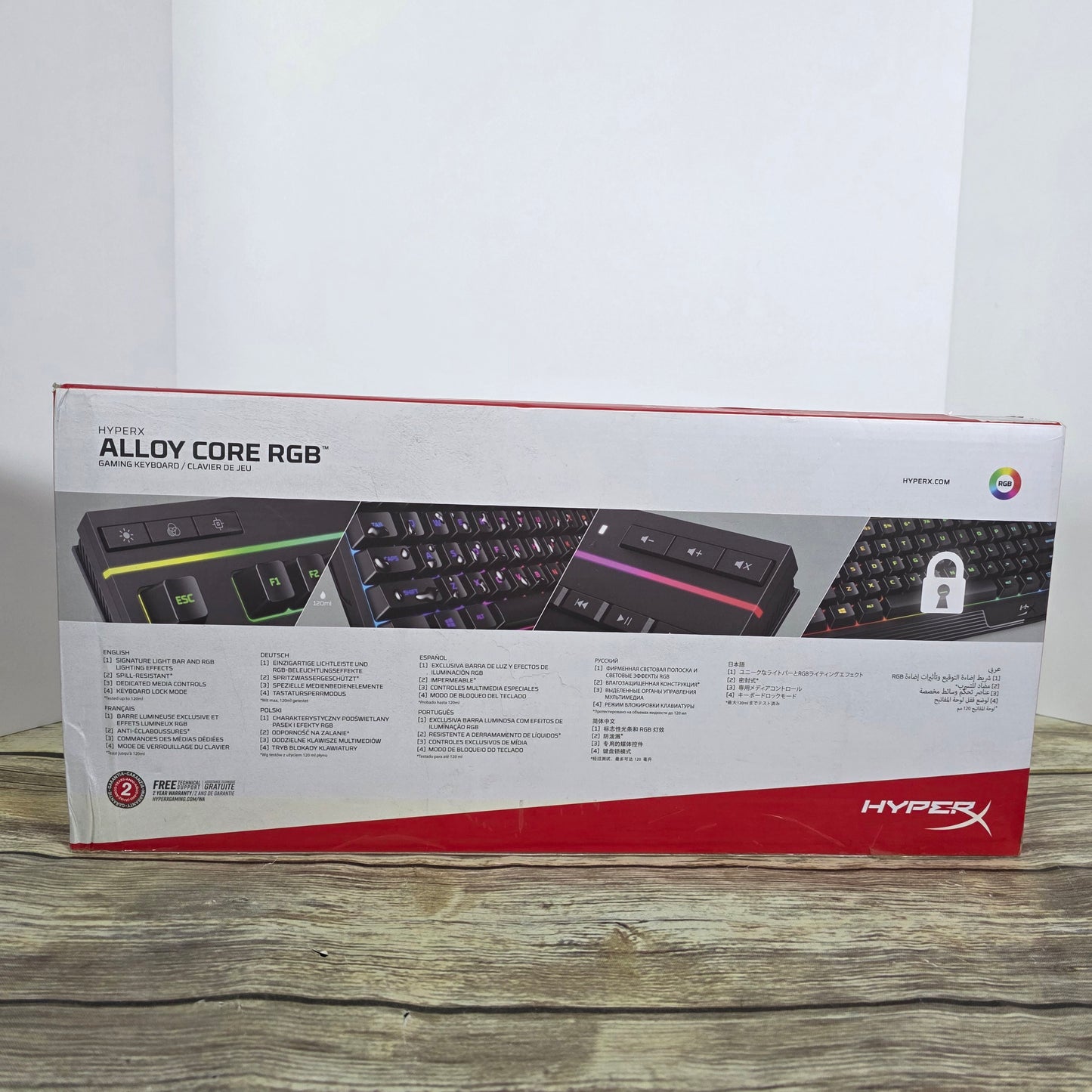 NIB New HyperX Alloy Core RGB Gaming Keyboard