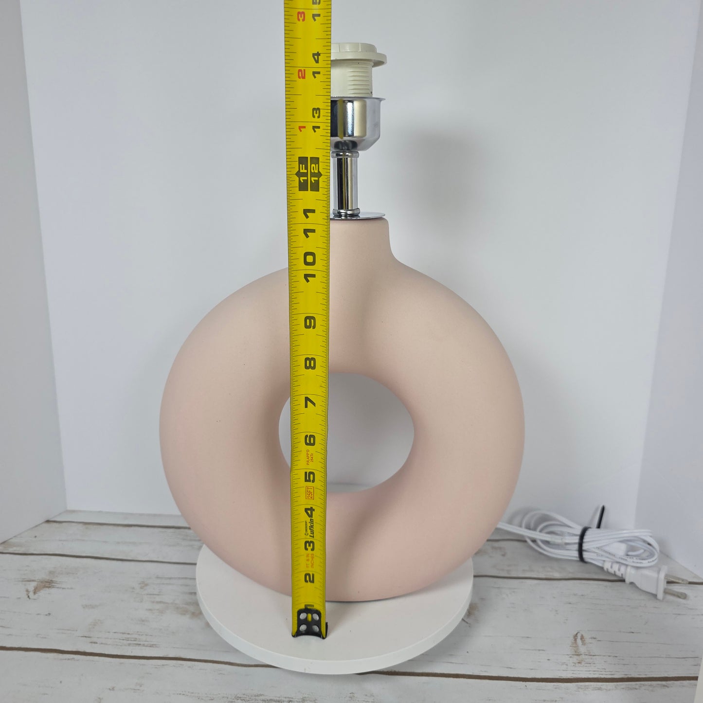 New Pink Ceramic Table Lamp for Living Room Bedroom, 21" Modern Bedside Lamps