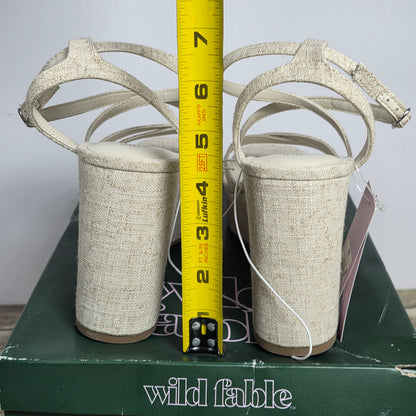New Women's Wild Fable Ronnie Heels/Wedge Heathered Cream  Size 10