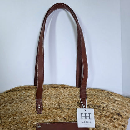 NWT New Haute Hippie Straw Woven Shoulder Bag #10781