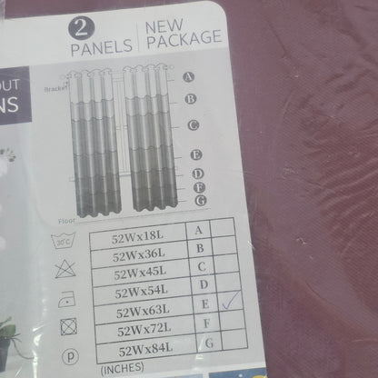 New BGment Blackout Curtain Panels 52x63" Red Rope Ties