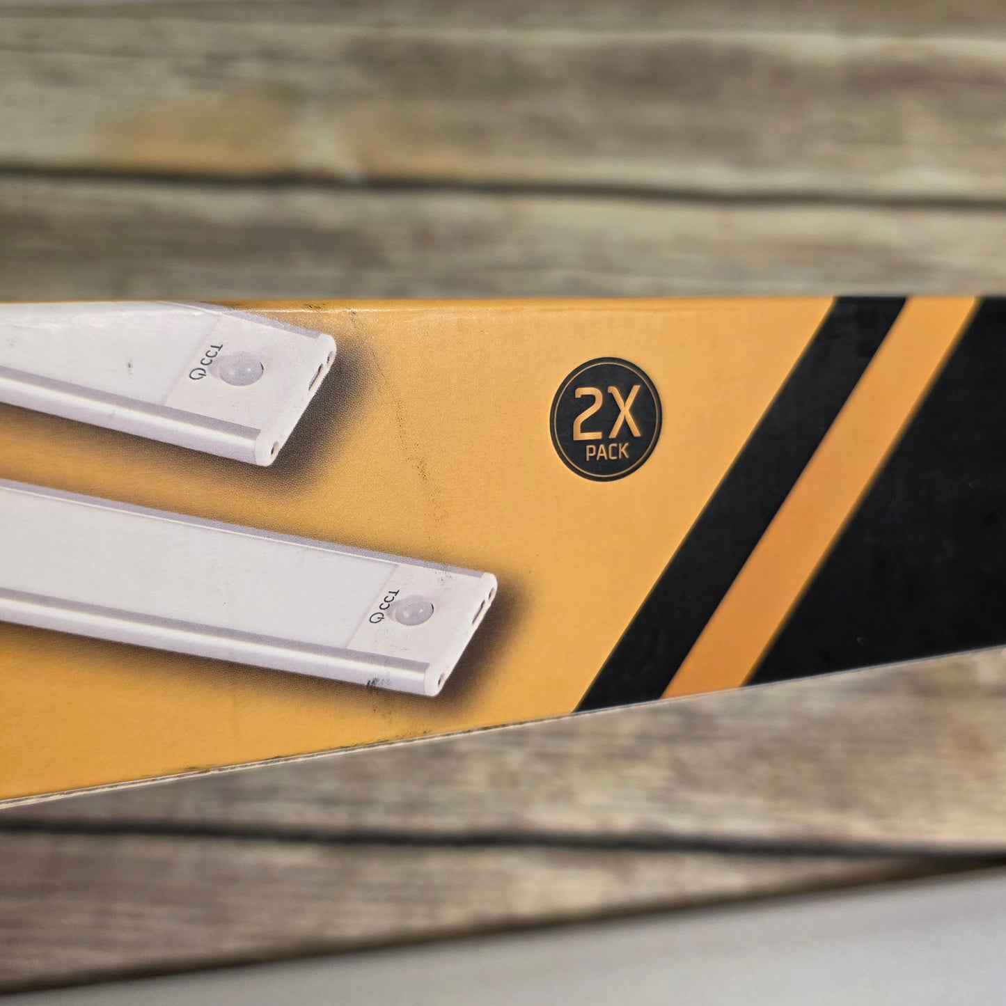 NIB New J & Y INFINITE LED Motion Sensor Lights 2 Pack White Rechargeable