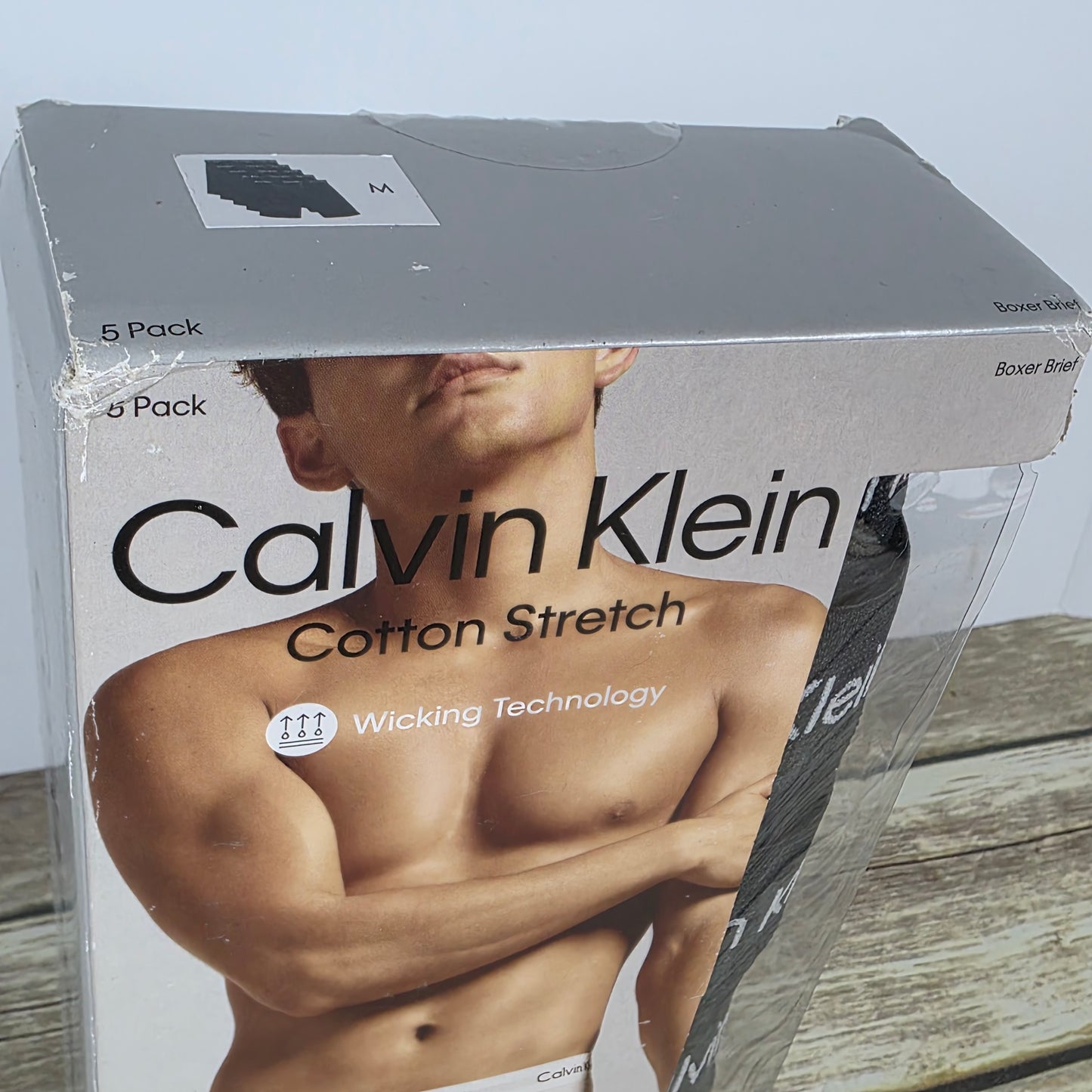 NIP New Calvin Klein Boxer Briefs 5 Pack Black Medium Cotton Stretch