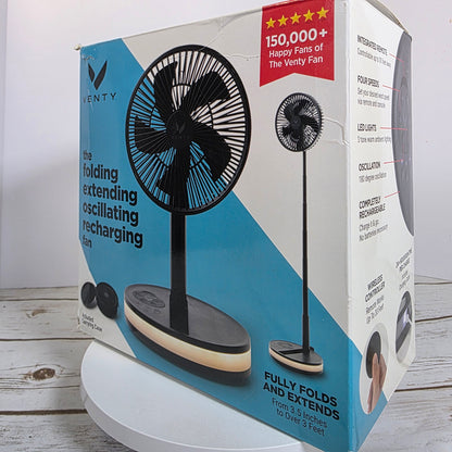 NIOB New VENTY Portable Folding Extending Oscillating Recharging Fan