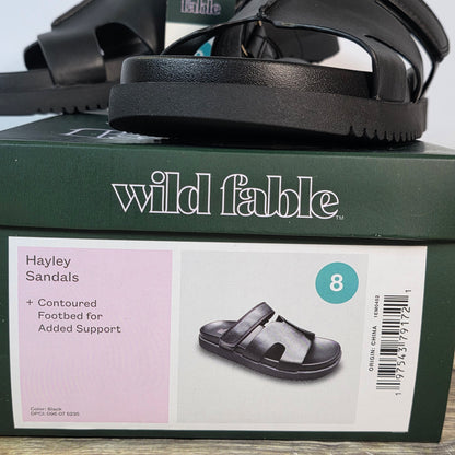 NIB New Wild Fable Haylee Sandals Black Womens 8 or 8.5