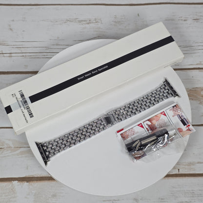 New Dystom Bling Bands Smart Watch Wristband Silver Metal