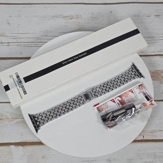 New Dystom Bling Bands Smart Watch Wristband Silver Metal