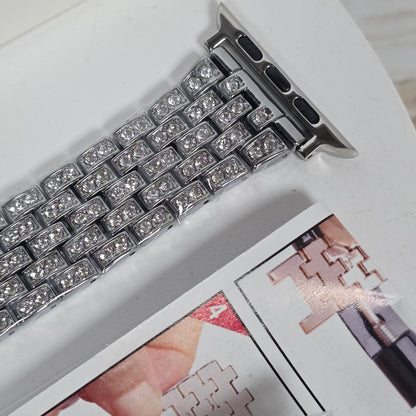 New Dystom Bling Bands Smart Watch Wristband Silver Metal