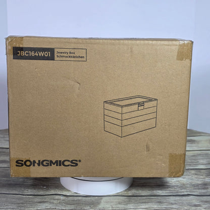 NIOB New SONGMICS Jewelry Box JBC164W01 White