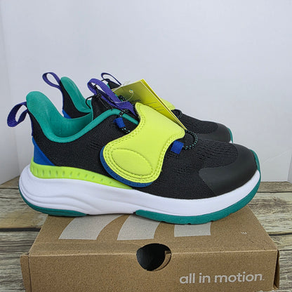 NWT Boy's All In Motion Fallon Snakers Black/Green Size 13