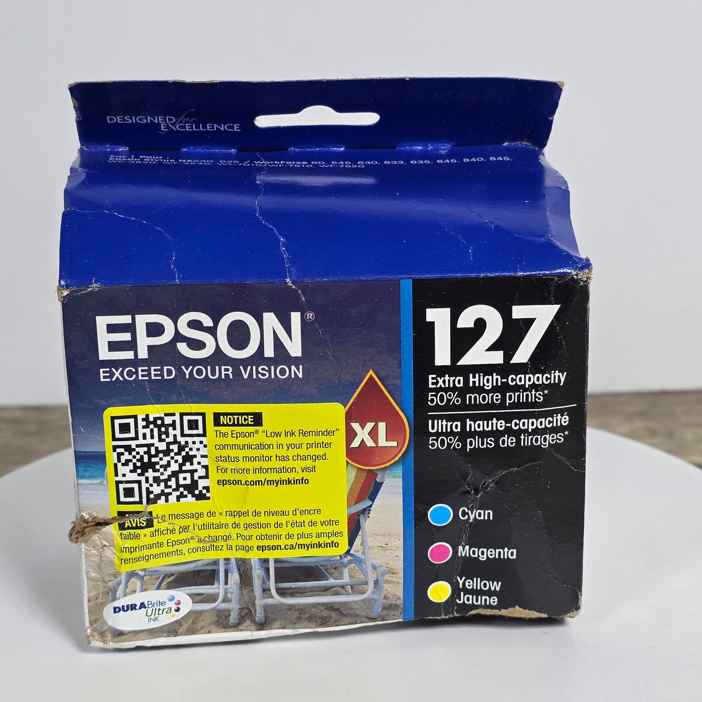 New Epson 127 Extra High Capacity Color Ink Cartridge XL