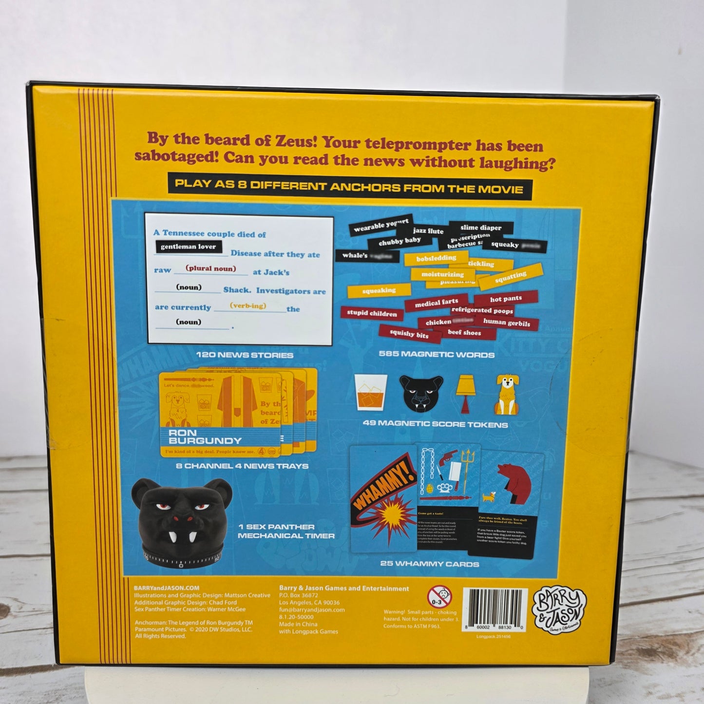 New Anchorman: The Legend of Ron Burgundy The Game Improper Teleprompter Sex Panther Timer