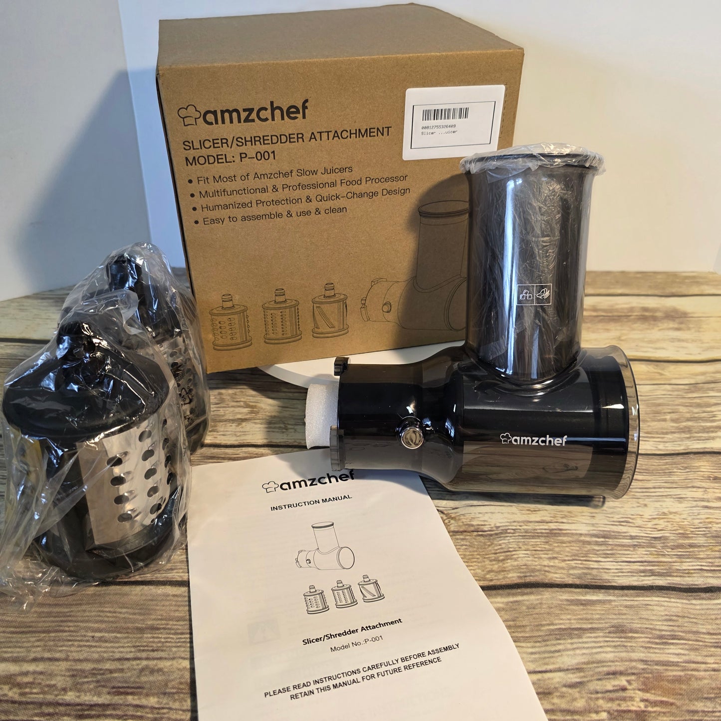 NIB New Amzchef Slicer/Shredder Attatchment Model P-001