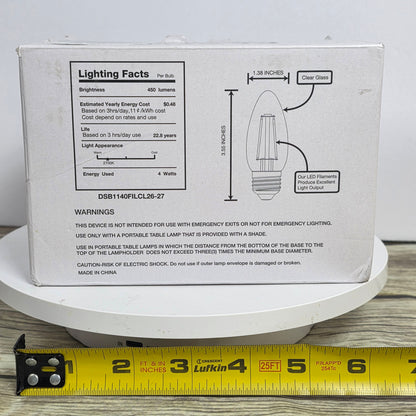 NIB New FLSNT LED Retrostyle Bulb 2700K Soft White E26 Base Dimmable 12-Pack