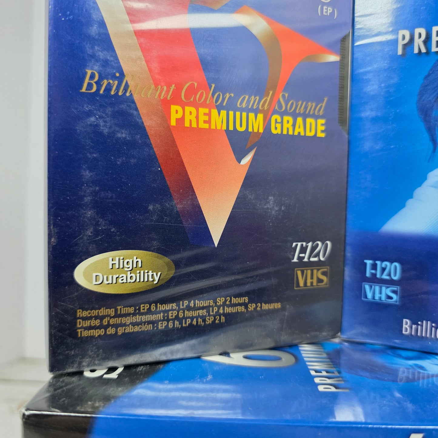 Lot of 6 New SEALED SONY 6Hrs Premium Grade VHS Video Cassette Tapes T-120VF