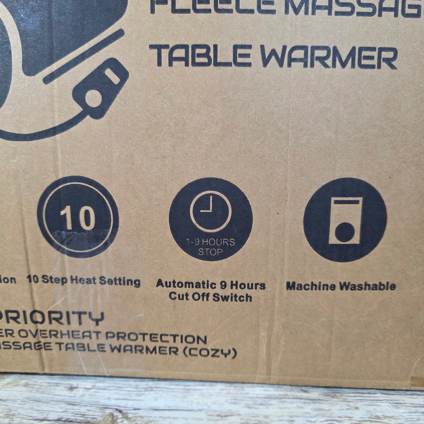 NIOB New SOGAWAVE Premier Plush Fleece Massage Table Warmer- 10 Heat Settings