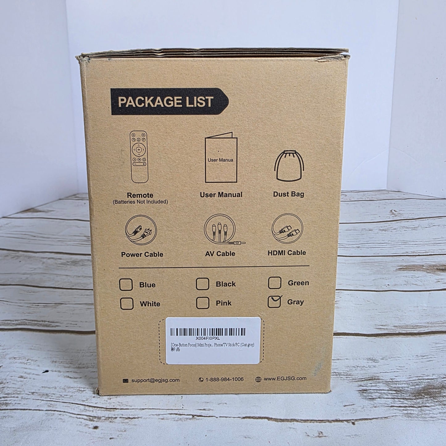 NIB New EGJSG 1080P Portable Projector V3 Gray 5G&2.4G WiFi