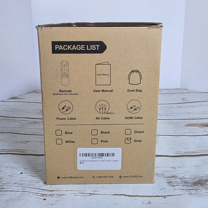 NIB New EGJSG 1080P Portable Projector V3 Gray 5G&2.4G WiFi