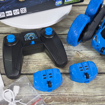 NIOB New QUNREDA Remote Control Stunt Car Blue