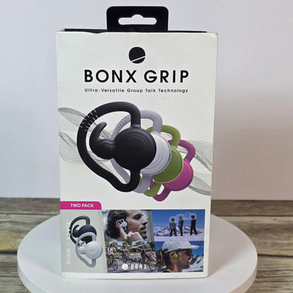 NIOB New BONX GRIP Pack of 2 Bluetooth Headsets Audio Conversation Systems