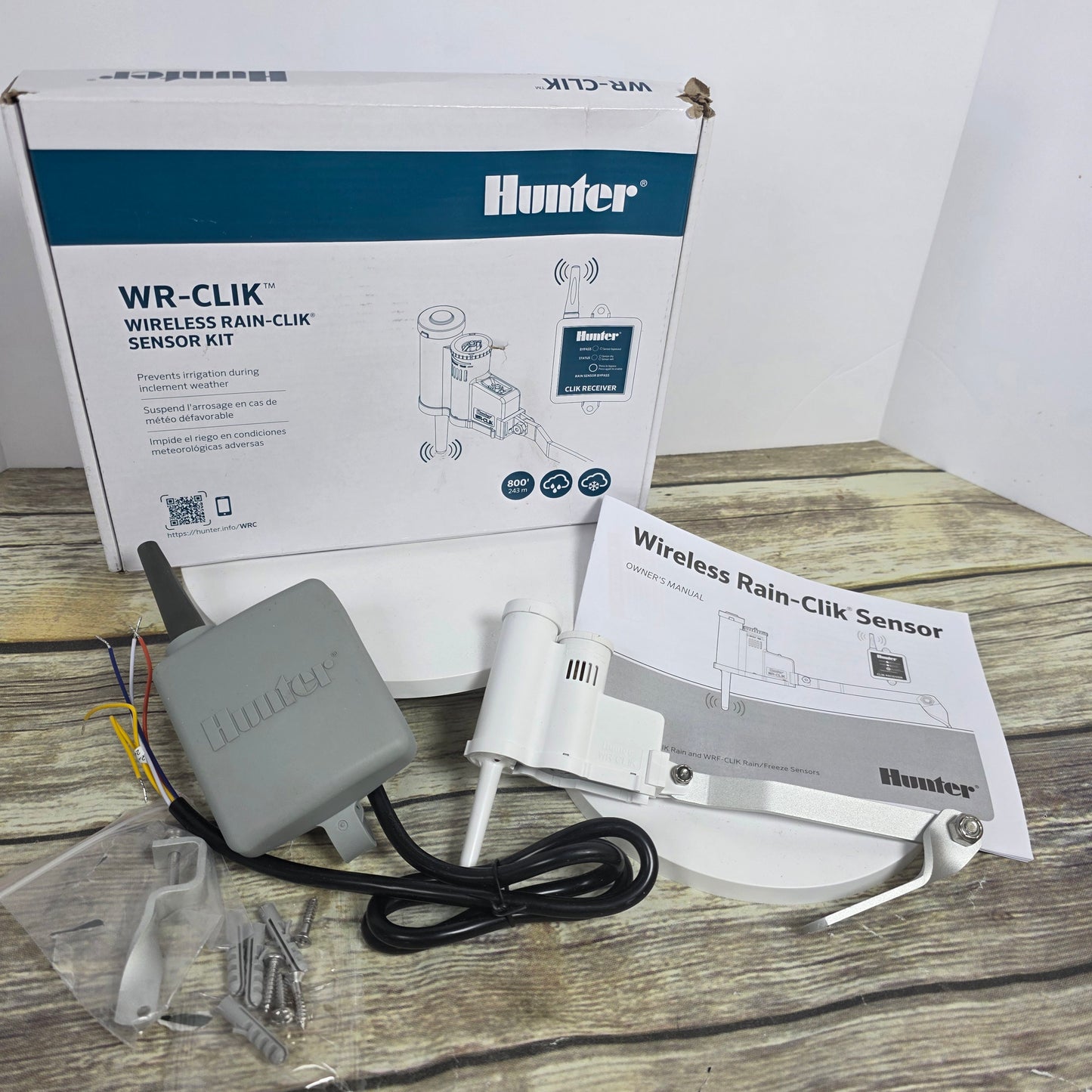NIB New Hunter Sprinkler WR-CLIK Wireless Rain-CLIK Sensor Kit