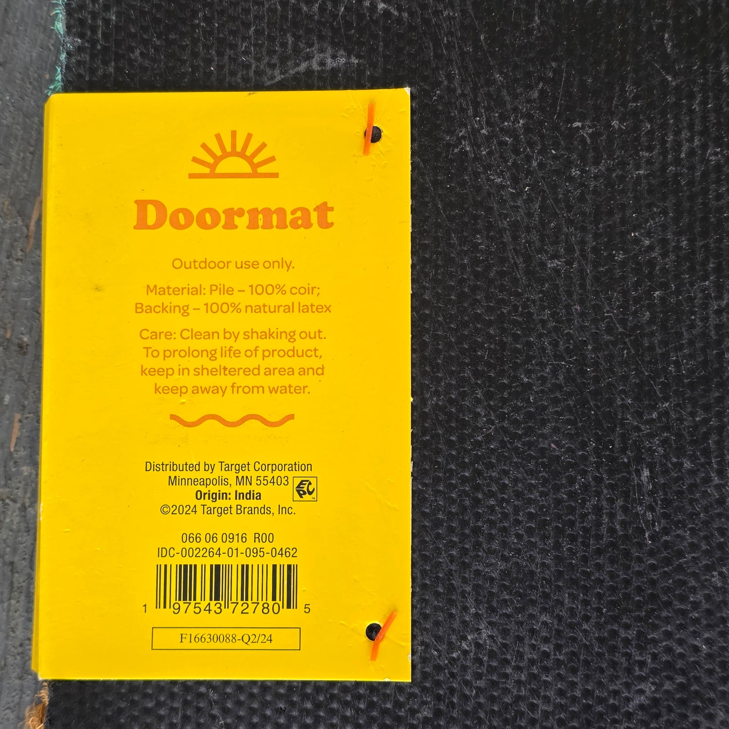 NWT New Cute Sun Squad Doormat Sun's Out Bun's Out Dog 18x30"