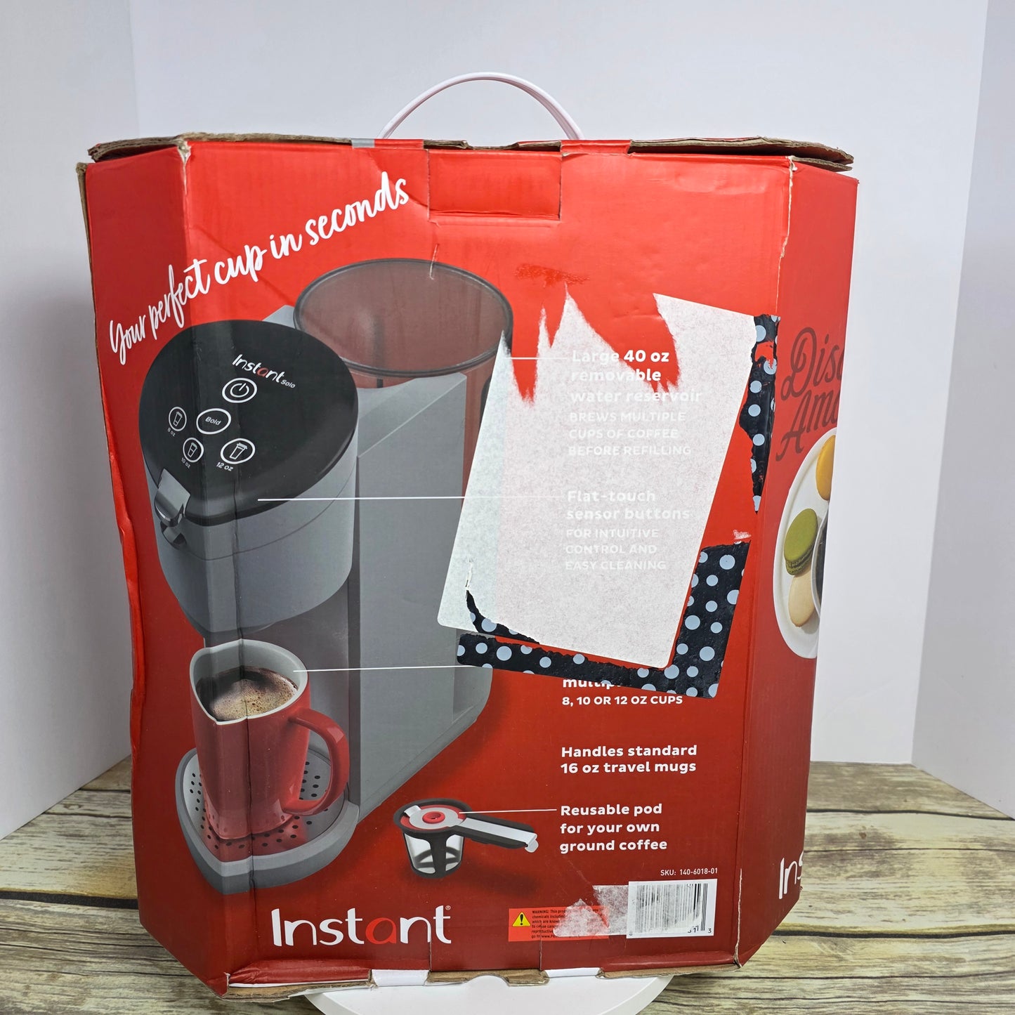 Instant Solo Coffee Maker 140-6081-01 Cracked Water Tank