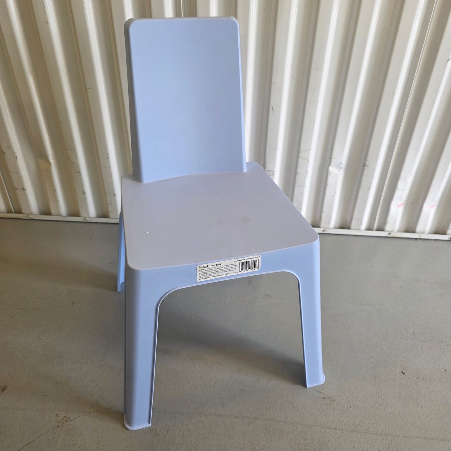 Set of 4 Resol Kids Chairs Dd Julieta by Joan Gaspar 009-09-7894 CWhimsical Blue