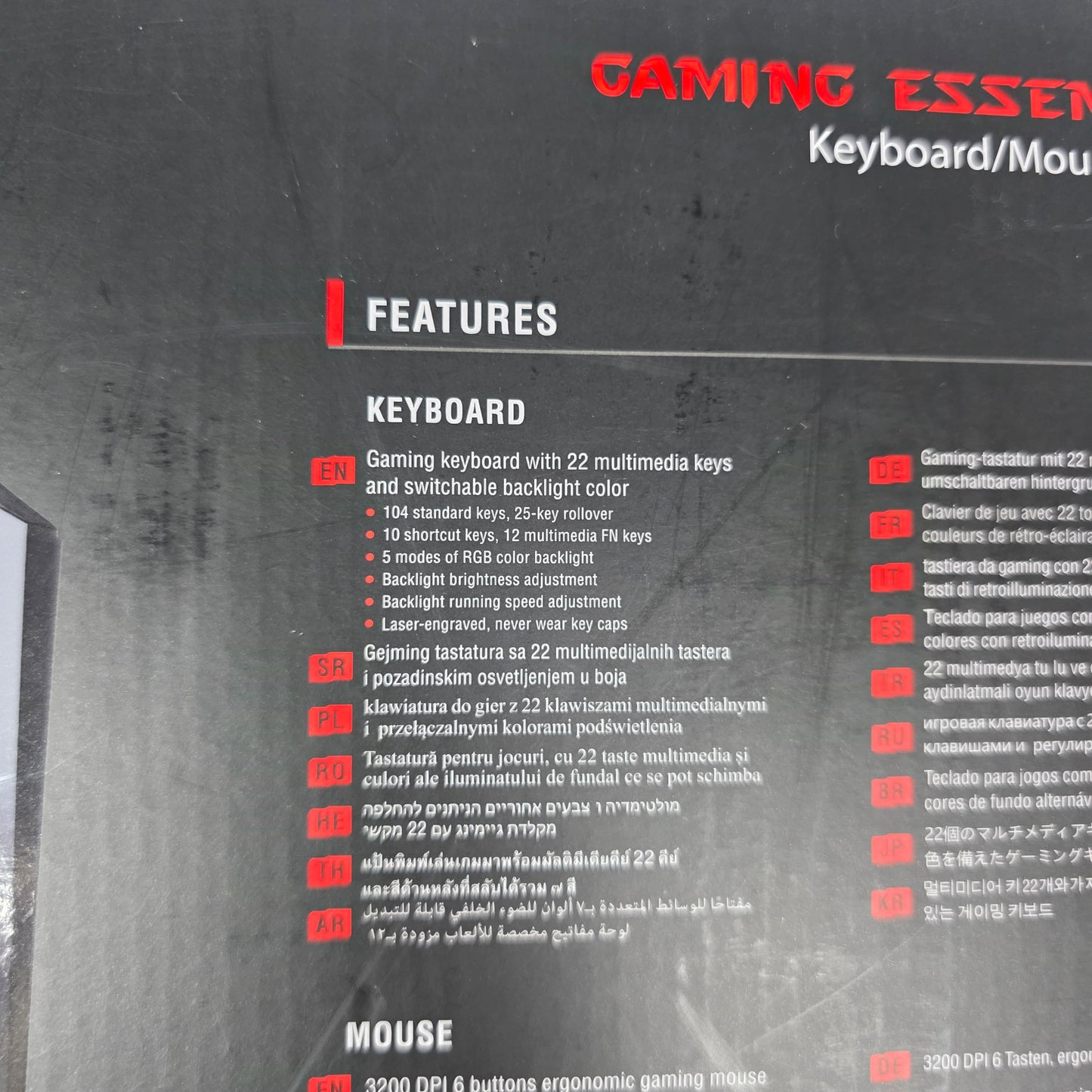 NIOB New Red Dragon S101 Gaming Keyboard + Mouse Combo Set S101-3