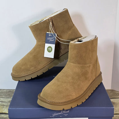 NIB New Womens May Boots Tan Ankle 11M Winter Universal Threads