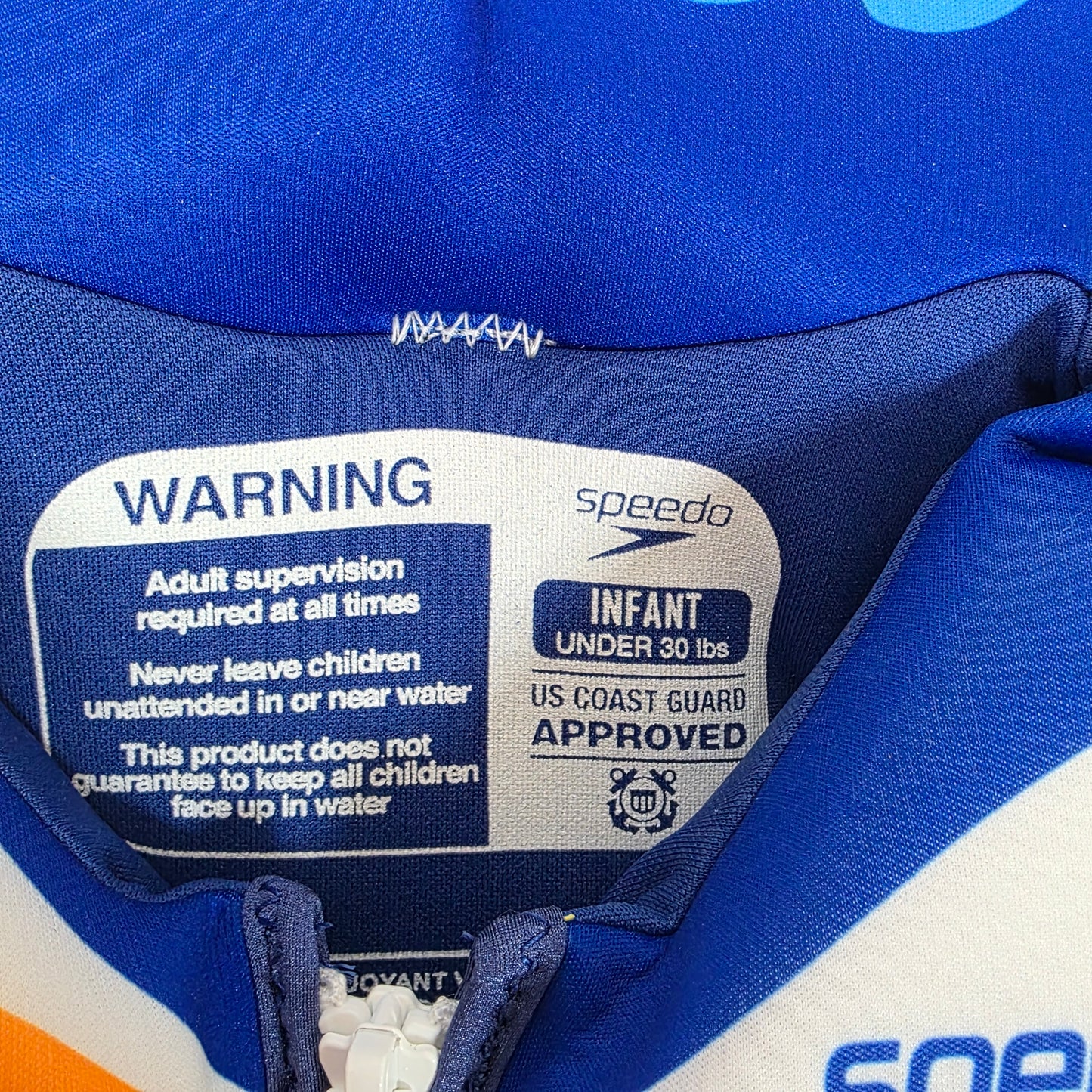 New Speedo Infant Boys Lifejacket Shark Under 30lbs