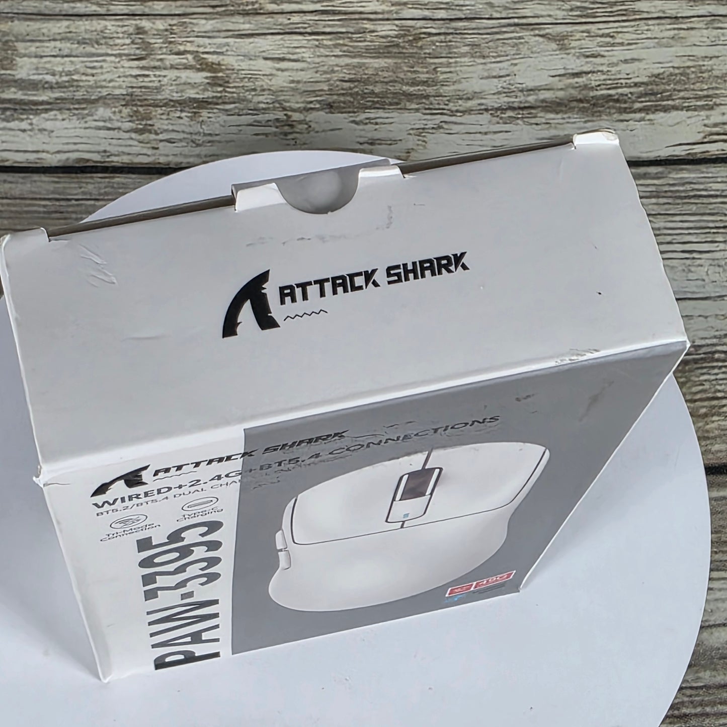 NIOB New ARTIC SHARK X3-Mouse PAW-3395 White Wired+2.4G+BT5.4 Connections