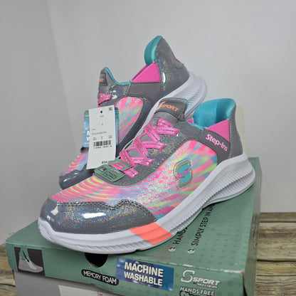 NIB New S Sport by Skechers Kristin Hands Free Step-Ins Pink Girls 4