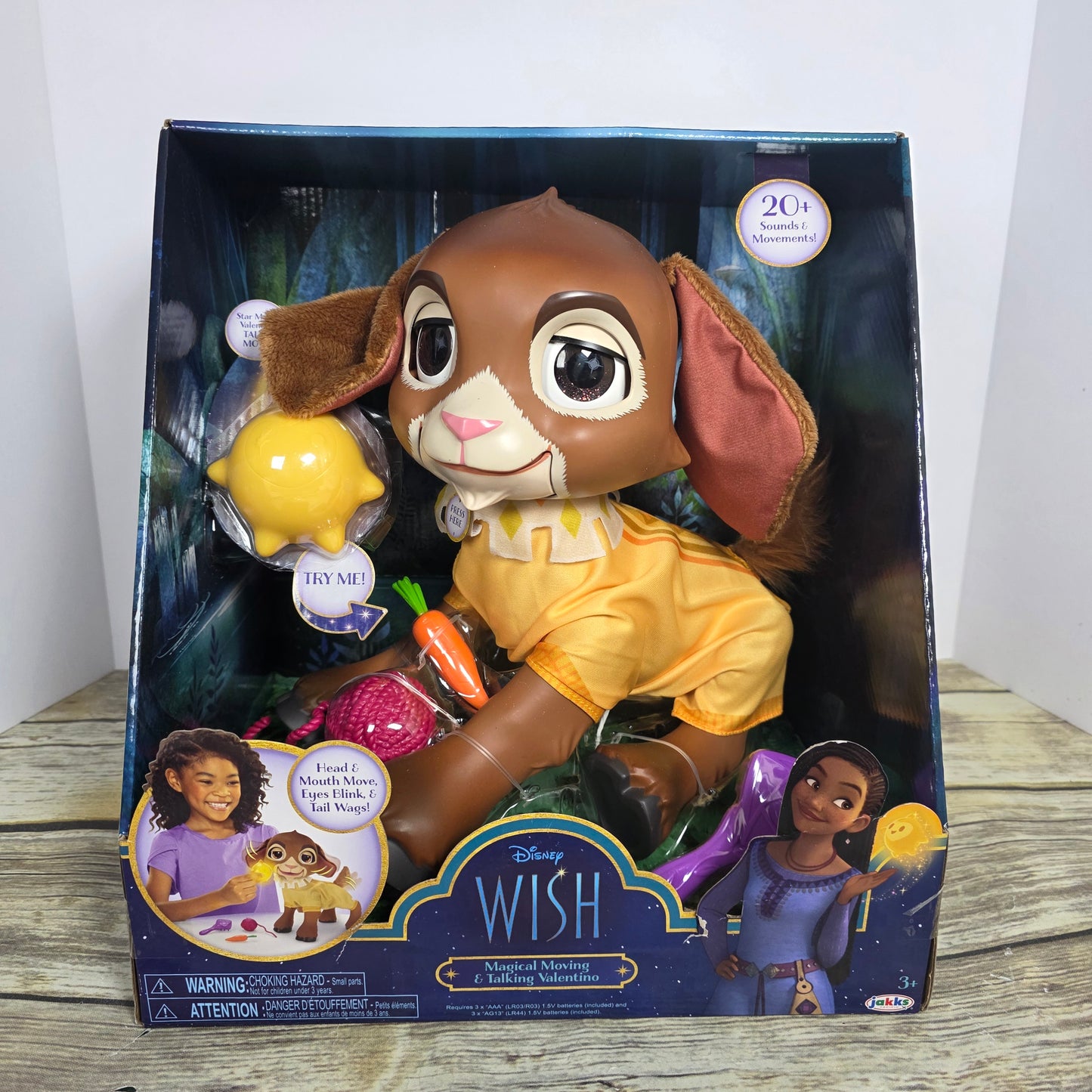New Disney WISH Movie Magical Moving & Talking Valentino Doll